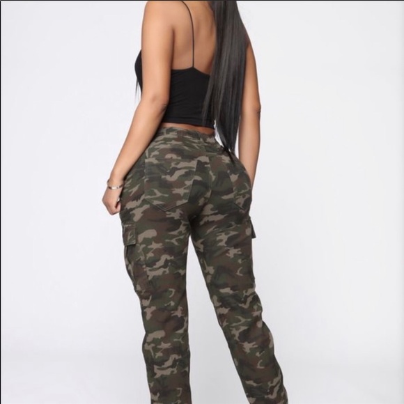 Fashion Nova Cadet Camo Pants Sz. L - Picture 2 of 5
